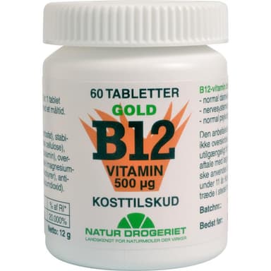 Natur Drogeriet A/S ND B12 vitamin 500 ug 60 tabletter