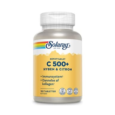 Solaray Solaray C-Vitamin C500+ Hyben & Citron 180 tabletter