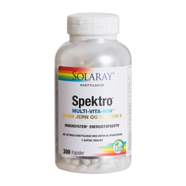 Helsegrossisten Spektro Multivitamin u. jern og K 300 kaps.
