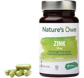 Natures Own Natures Own Zink Wholefood 60 kap.