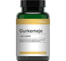 Helsegrossisten Mezina Gurkemeje + sort peber 120 kap.