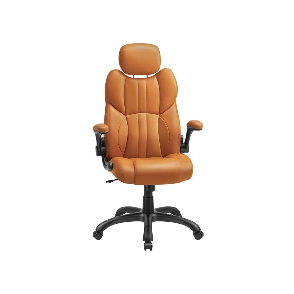 Designhome Kontorstol med klapsammen armlæn orange