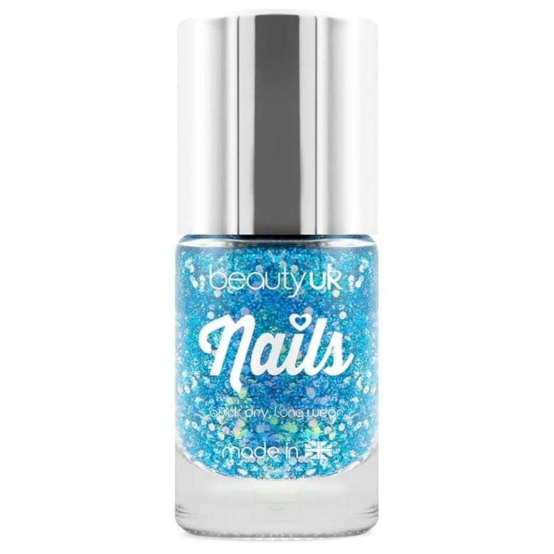 Beauty UK Glitter Nail Polish, Supernova Blue