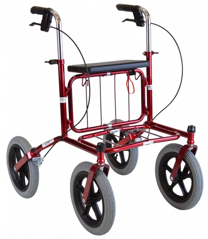Human Care Carl-Oskar Udendørs rollator med luftgummi hjul