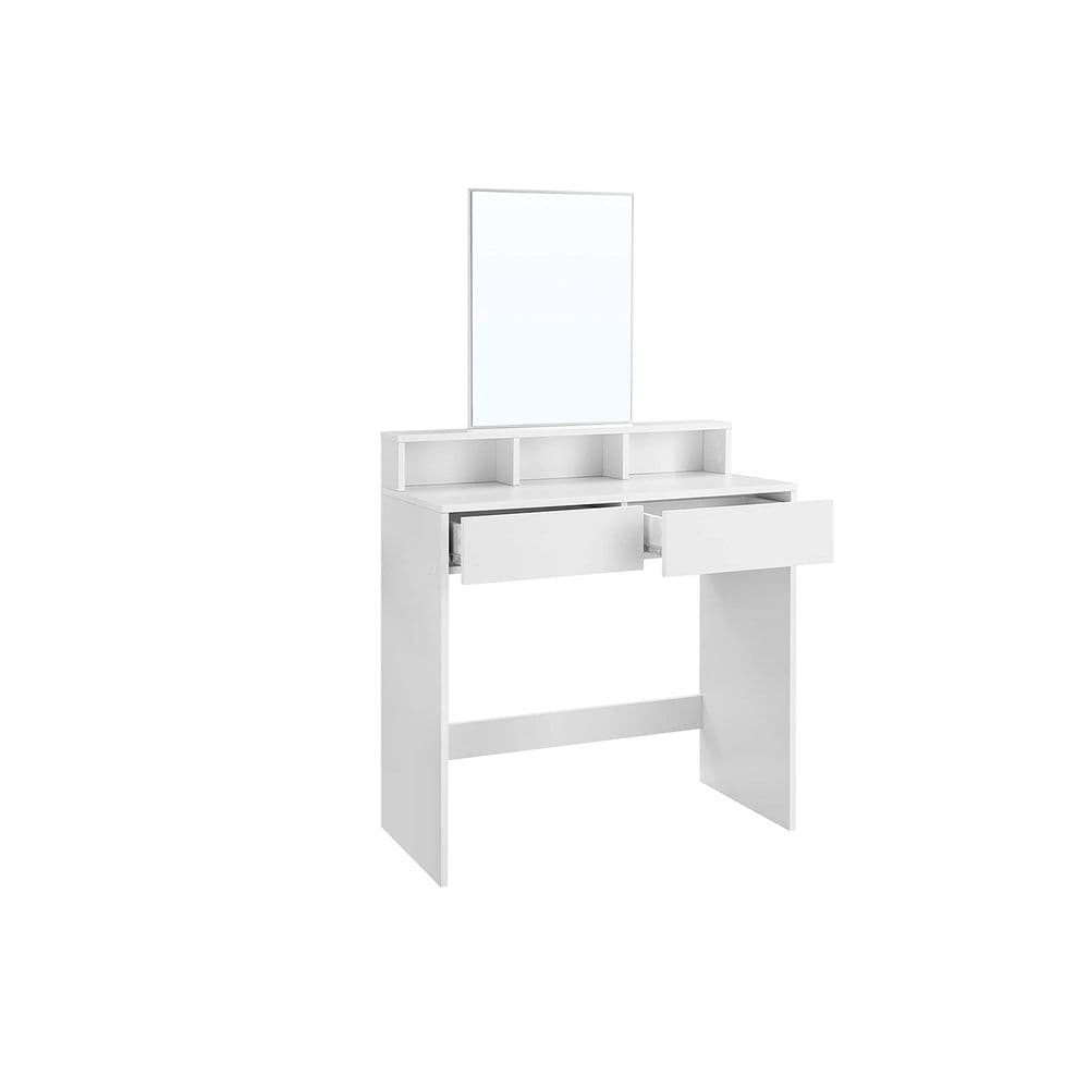 Designhome Sminkebord med spejl 80 cm bred hvid