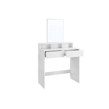 Designhome Sminkebord med spejl 80 cm bred hvid
